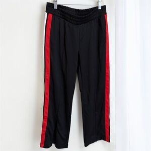 Wild fable Target NWT black striped wide leg track pant sweats size small